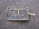 BERRY HOLDING CO. Metal Key Chain Approx. 3 1/4" x 2" w Eyelet  & Loop -Vintage