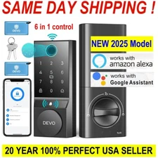 Devo G3 Smart Front Door 6 in 1 Fingerprint Voice Keyless Entry Lock 2025 Model