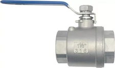 NPT Female 316 Stainless Steel Full Port Ball Valve Vinyl Handle WOG1000 (1-1/2"