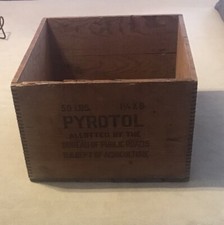 Caja de explosivos de madera de colección Dupont pirotol dinamita oficina de carreteras públicas