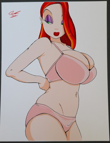 Jessica Rabbit PinUp Color Illustration Art Print 8.5x11 by Keyeske V2N-61-2