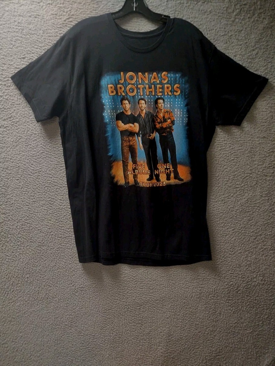 Jonas Brothers The Tour 2023 Five Albums One Night T-Shirt Black