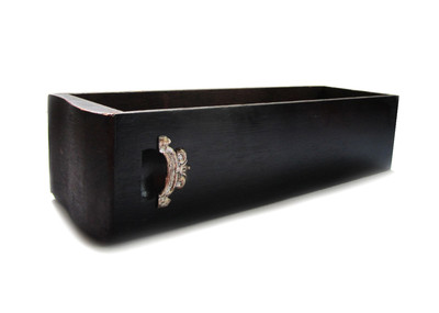 AntiqueTreadle Sewing Machine Drawer w Carved Pull and Wood Applique ...