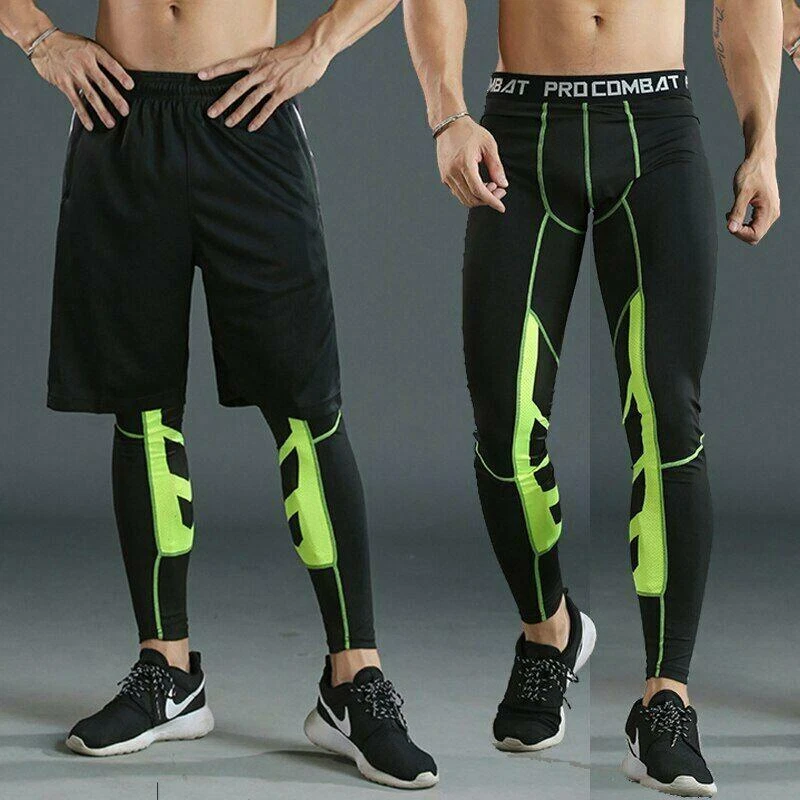 Comprar Mallas cortas de compresión para correr para hombre, mallas  deportivas de secado rápido para gimnasio, pantalones cortos para correr,  ropa interior masculina, pantalones cortos deportivos