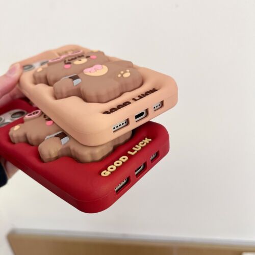 Free Shipping 3D Cute Cartoon Animal Silicone Case For iPhone13 14 15 16 Pro Max - Picture 20 of 105