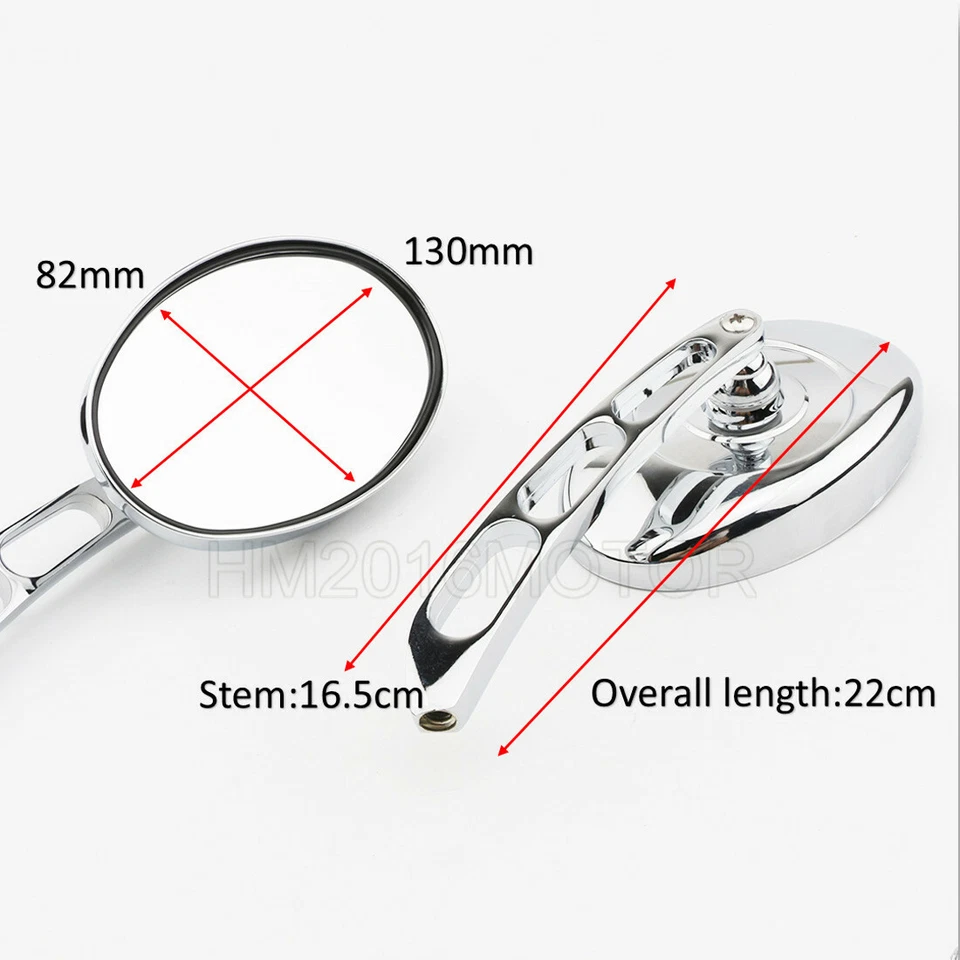 Espelhos retrovisores cromados para Yamaha Road Star XV 1600 1700 Midnight Silverado - Imagem 3 de 4