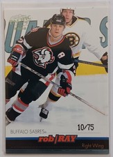 1999-00 Pacific Ice Blue Rob Ray /75 Buffalo Sabres