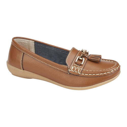 Jo & Joe Womens Wide Fit Loafers Flat Slip On Leather Ladies Deck Shoes Size - Picture 51 of 72