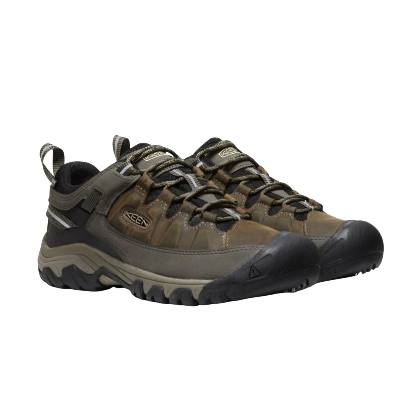 Scarpe da trekking outdoor Keen Targhe lll impermeabili nere oliva marrone dorato taglia 9