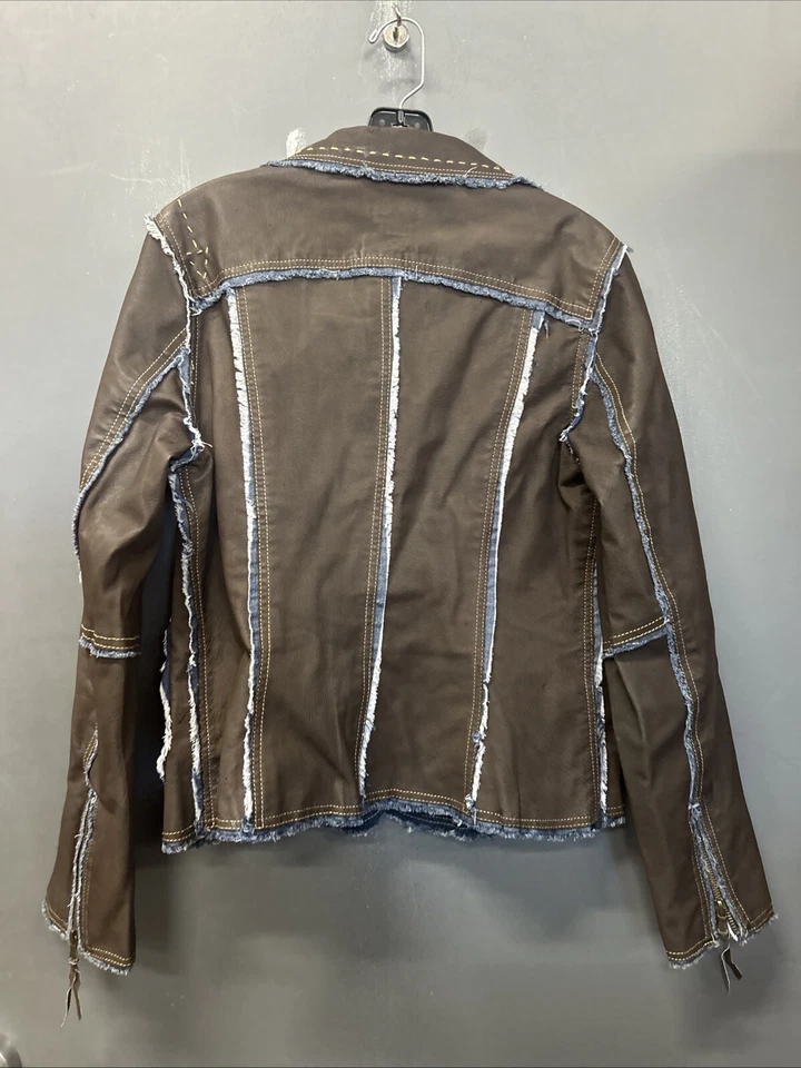 Alberto Makali 100% кожи и 100% Jean куртка размер LG - Изображение 2 из 4