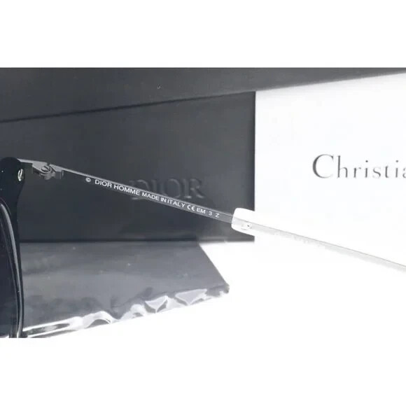 Christian Dior 195FS 263WJ Black Cat Eye Sunglasses Gray 
