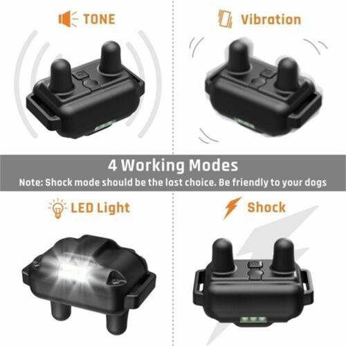 Collar de choque para perro con control remoto impermeable eléctrico recargable entrenamiento para mascotas 800 m - Imagen 4 de 12