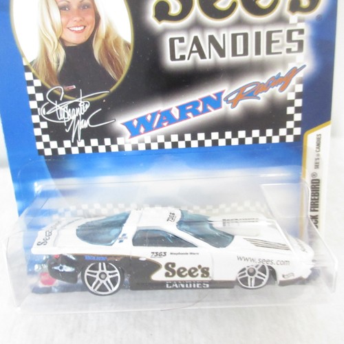MATTEL HOTWHEELS DIECAST SEE'S CANDIES PROMO STEPHANIE WARN PRO STOCK FIREBIRD - Picture 3 of 5