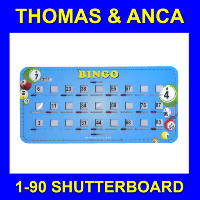 Bingo Shutterboard Bingo Ticket wiederverwendbar 10 1-90 Bingo Sitzung Bingo Heim Bingo