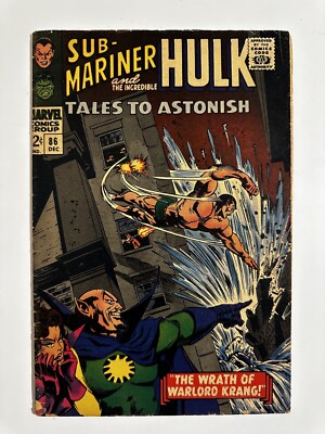 Tales To Astonish #86 Hulk And Submariner Marvel Comics 1966 G