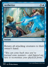 Aetherize Zendikar Rising Commander NM Blue Uncommon MAGIC MTG CARD ABUGames