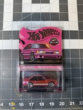 Hot Wheels 1993 Ford Mustang Cobra R Pink Red Line Club