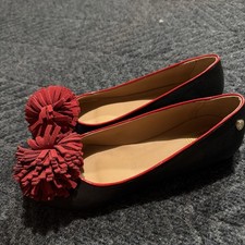 Love Moschino Leather Red/Black Ballet Flats 6