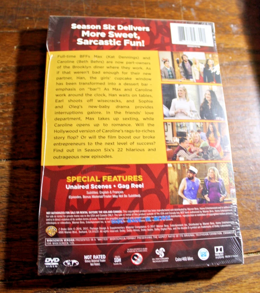 2 Broke Girls: The Complete Sixth & Final Season (DVD, 2016) New Factory Sealed - Image 2 of 2