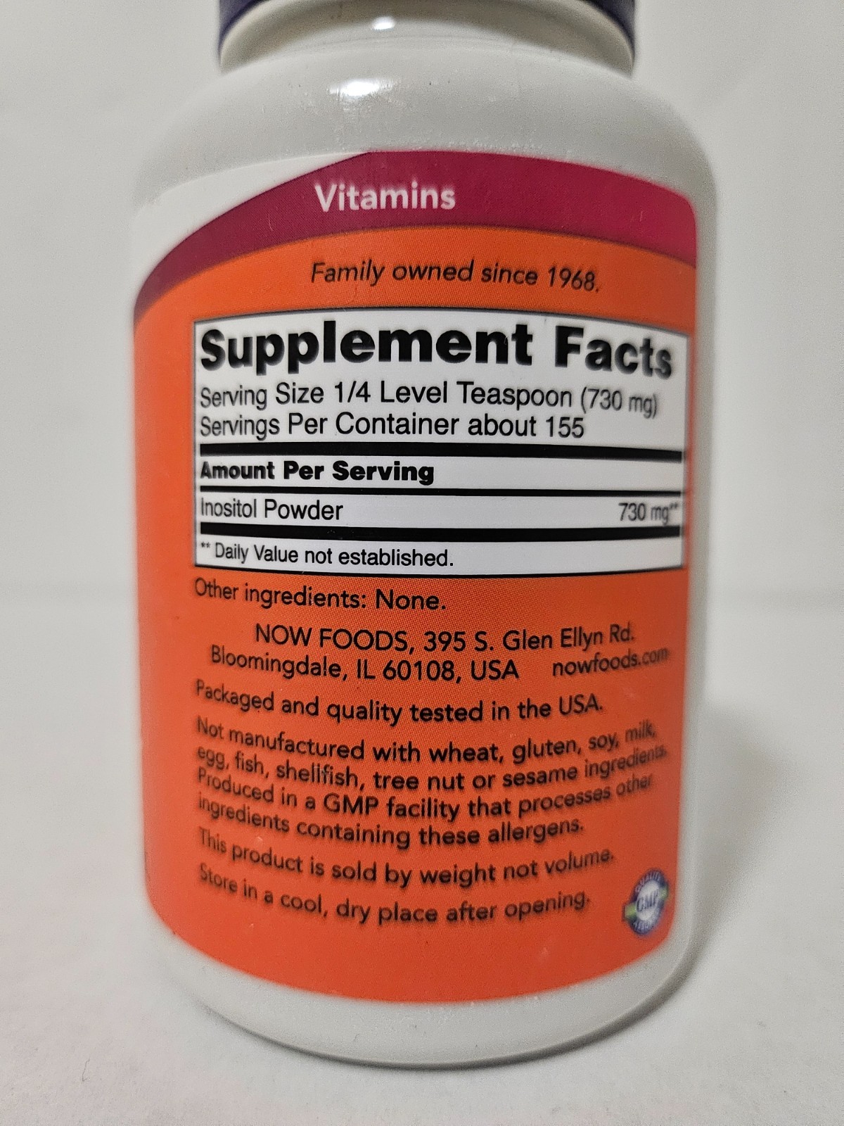 Now Foods - Inositol Powder Vegetarian 4 oz [Exp: 04/2029]