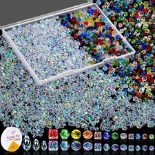 1401 Pieces Crystal Glass Beads Jewelry Making Glass Beads Suncatchers