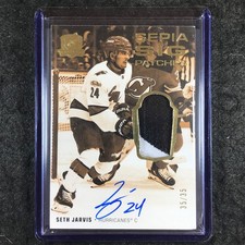 2024-25 The Cup Hockey SETH JARVIS 22-23 Update Sepia Sig Patches Auto 35/35