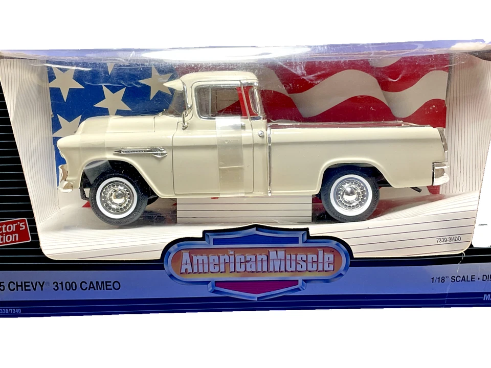 1994 Ertl, American Muscle, 1955 Ivory Chevy 3100 Cameo Pick-up Truck, 1:18, NIB - Image 2 of 4