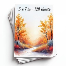 128 Sheets 5x7 Inch 140 lb 300 GSM 100 Cotton Pulp Watercolor Paper Pad