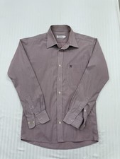 Valentino Rudy Striped L Long Sleeve Cotton Shirt in Mauve Italy