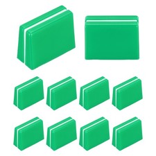 Universal Fader Knobs Green White Mixer Fader Caps Plastic for DJ Console, 10Pcs
