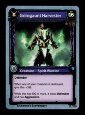 Grimgaunt Harvester Blue Solforge Fusion Spirit Warrior Trading Card TC