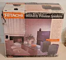 HITACHI WS10 900Mhz Wireless Wi-Fi Speakers Pair. 10W Amplifier. Tested works.