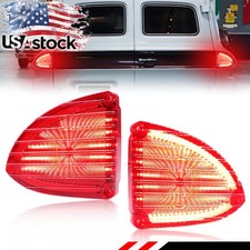 Red Led Rear Tail Brake Lights For 1960-1966 Chevy Gmc Panel Truck Suburbans