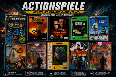 Retro Spiele Action, Adventure Shooter & Arcade Games   zur Auswahl!