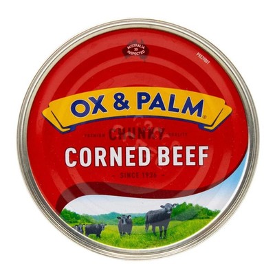 Ox Palm Corned Beef, Juicy, Chunky Style, 11.5oz Pack of 6 Product of Australia