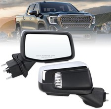 Right Passenger Side Mirror Compatible with 2019-2025 GMC Sierra 1500 with Power