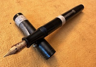 WATERMAN'S #55 FOUNTAIN PEN 14K GOLD FINE NIB MINTY W/PRICE LABELS 1900’S WOW!