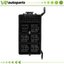 Fuse Relay Holder 12-Slot Relay Box 6 Relays 6 ATC/ATO Fuses Universal For Car