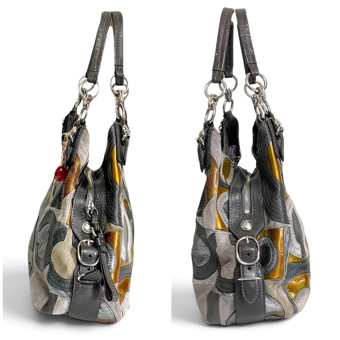 COACH Madison Mia Maggie Patchwork Hobo Bag Multi-Col… - Gem