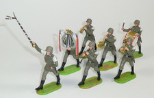Elastolin | 7 cm Serie | Milit&auml;rkapelle im Marsch | 7 Figuren | Konvolut