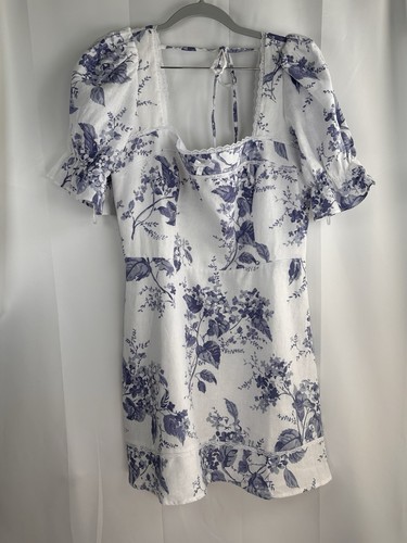 REFORMATION Evianna Linen Dress in Delicacy Size 10 EEUC - Picture 3 of 8
