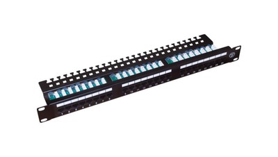 Patchpanel UTP Kat.5e 24 LSA-Ports mit Regal 1U/19 ALANTEC - ALANTEC