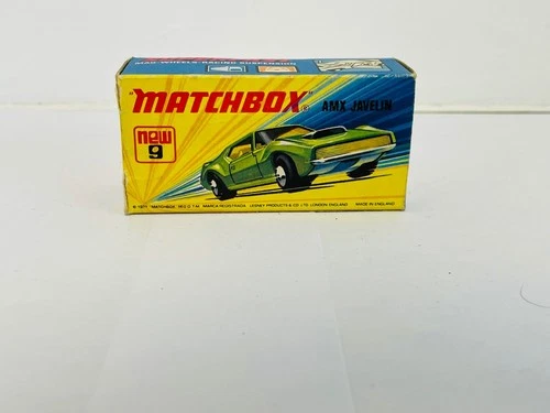 Matchbox 9 AMX Javelin, BOX ONLY, Vintage, Near Mint