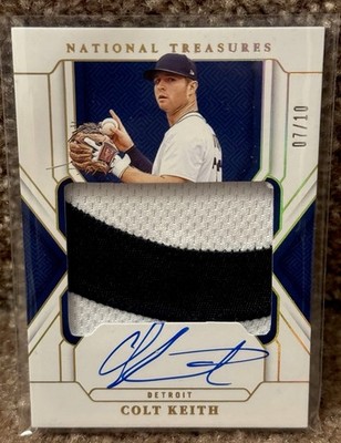 Panini National Treasures Material Signatures Colt Keith /10 #TMS-CK Detroit 