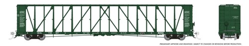 Rapido ~ Escala HO ~ NSC 73' Centerbeam Flatcar ~ BC Rail #730243 ~ 174008A | Zustand: New