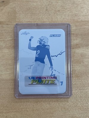 Lajohntay Wester 2025 Leaf Eclectic Signature Series Football 1/1 Printing Plate