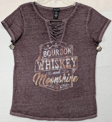 Delusional - Women's - Purple V-neck - Bourbon Whiskey & Moonshine - Size M