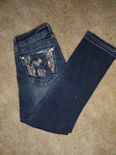 Miss Me Jeans Size 26 with Rhinestone Accents