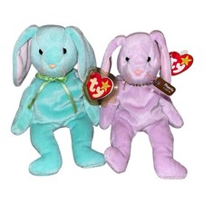 RETIRED RARE 1999 Hippity  Floppity Ty Beanie Baby Bunnies with Tags Mint