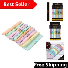 Set of 10 Cotton Handkerchiefs for Women - Soft, Embroidered  Machine Washable